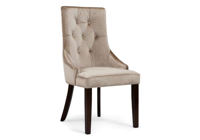 Стул деревянный Elegance dark walnut / fabric beige (52x58x96). 